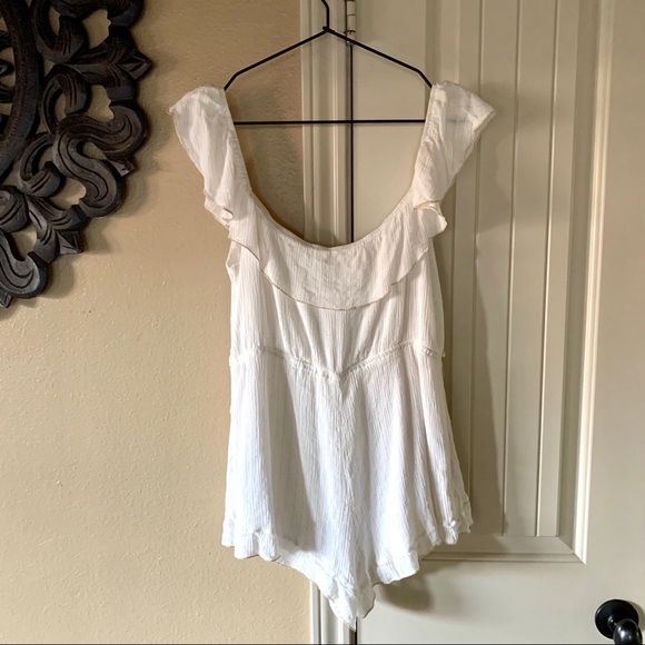 Tobi Off-White Mini Romper with Front Tie - Picture 2 of 4